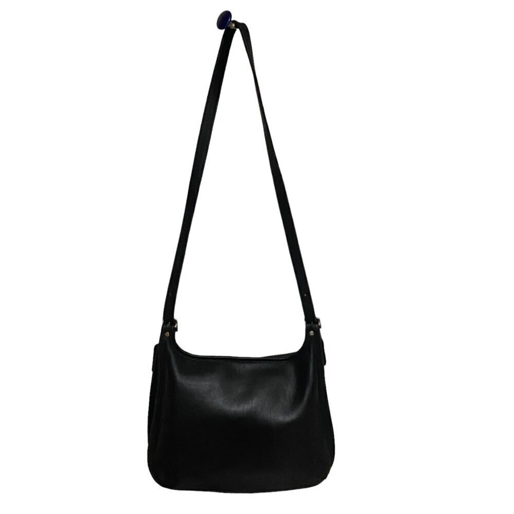 Vintage Coach 9134 Slim Hippie Flap Leather Crossbody Shoulder Bag in Black - Picture 10 of 10